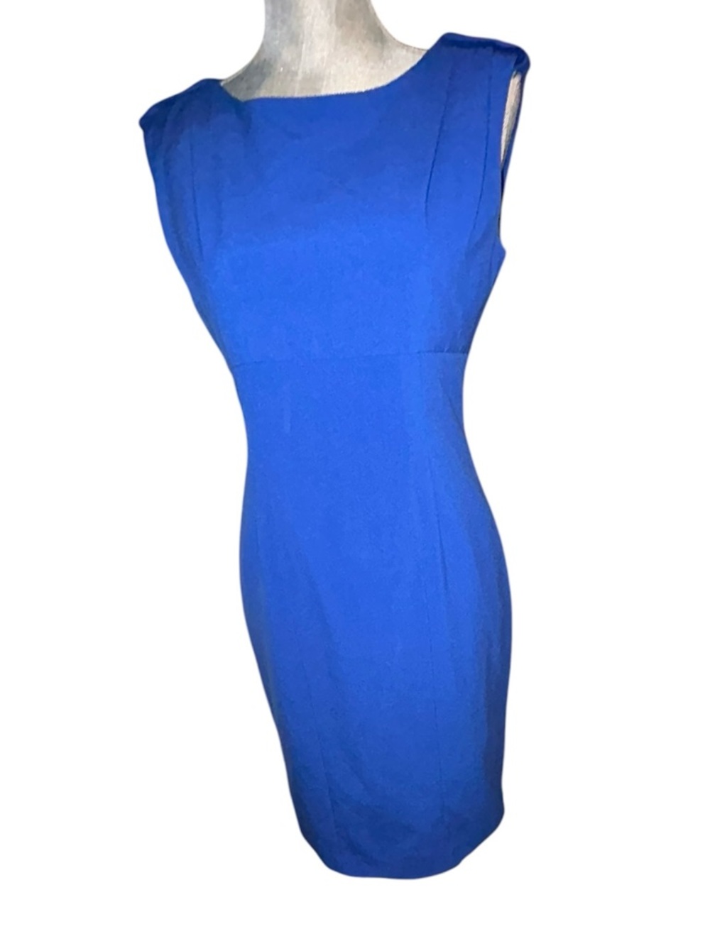 Calvin Klein Cobalt Blue Sleeveless Sheath Dress